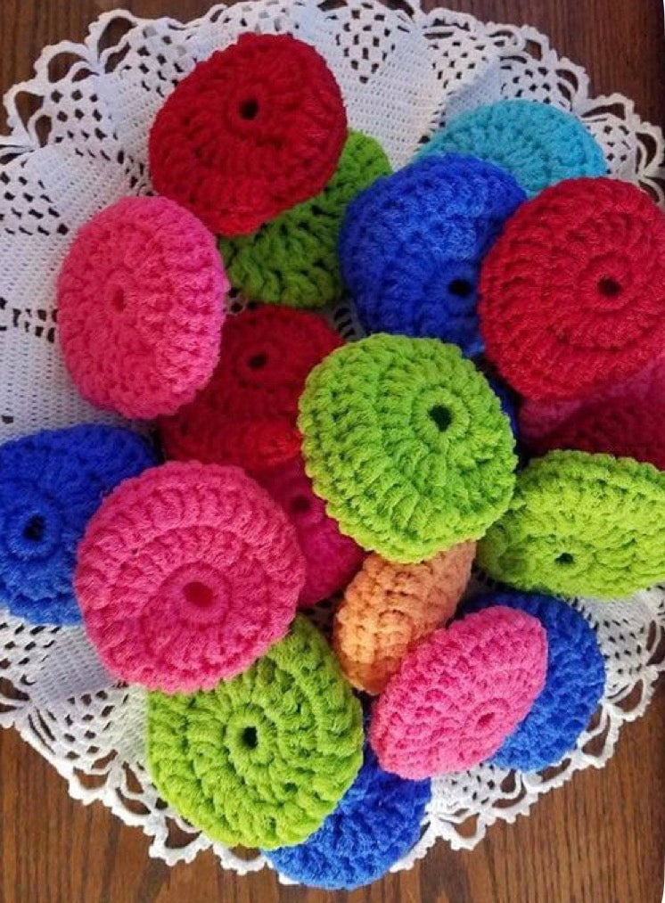 Handmade Nylon Scrubbies crafted to LAST!